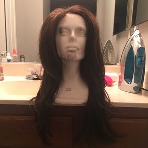 Brown lace front synthetic wig